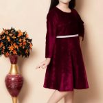 Baby Girls Modern Stylish Velvet Frocks