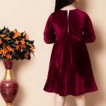 Baby Girls Modern Stylish Velvet Frocks