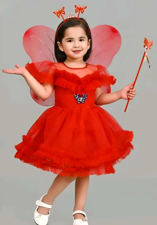Princess frock/pari frock/color red