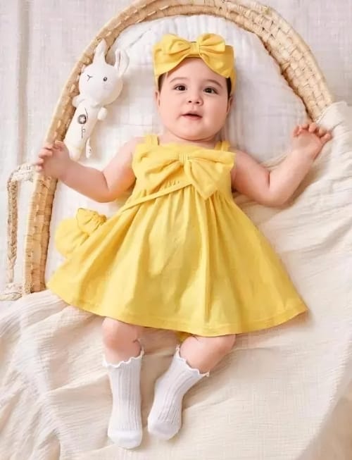 Toddler yellow casual wear dress
