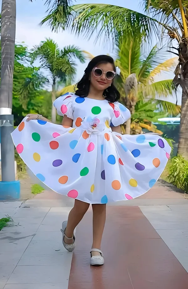 Pola dot daily wear frock