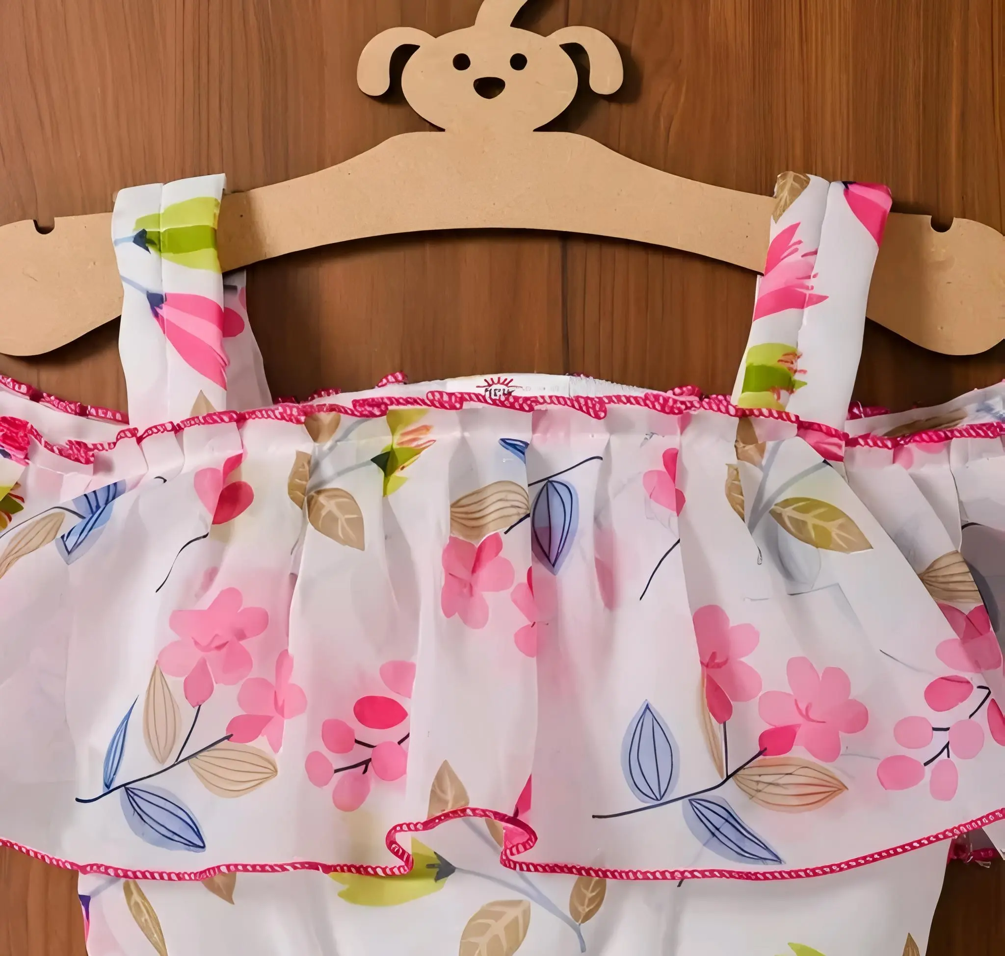 Georgette frock for kids daily wear/ color Pink