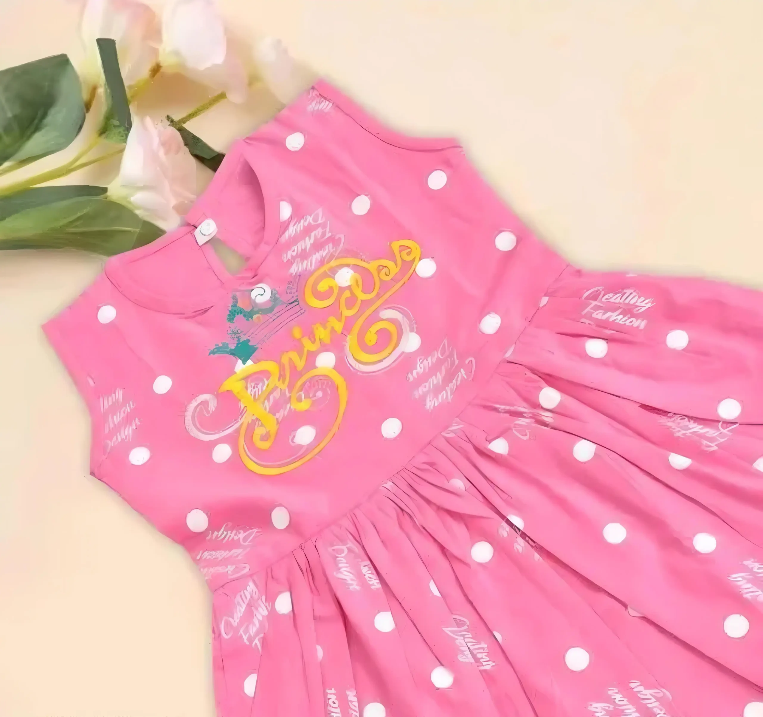Baby girls cotton frock/embroidered frock