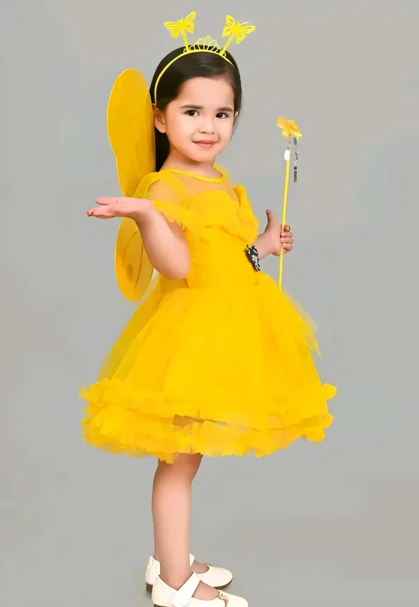 Princess frock/pari frock/color yellow