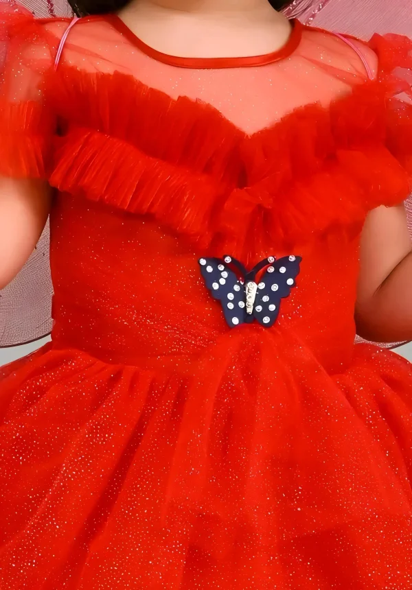 Princess frock/pari frock/color red