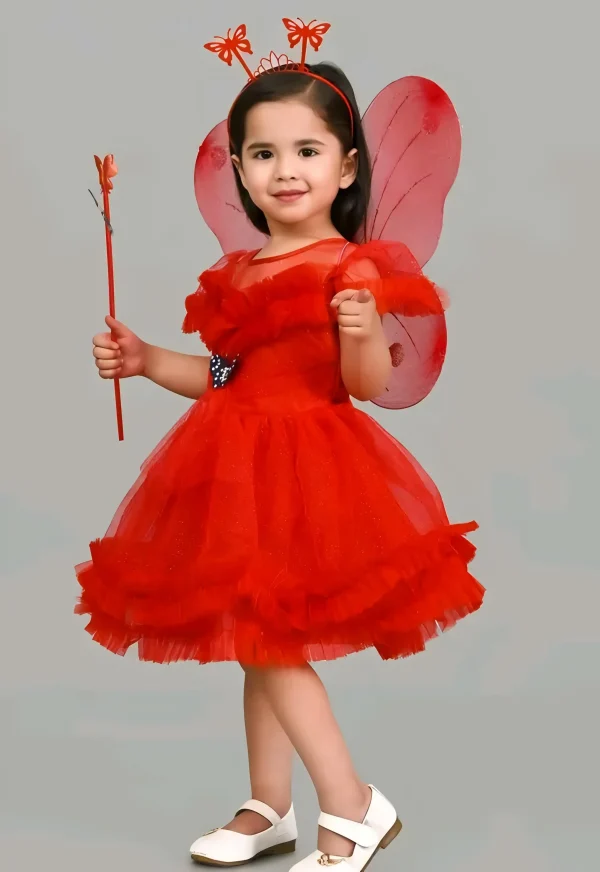 Princess frock/pari frock/color red