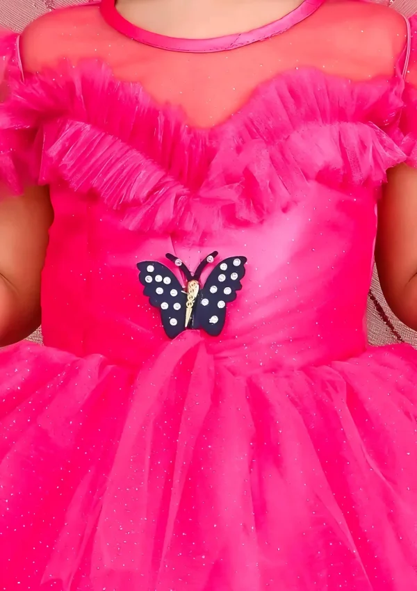 Princess frock/pari frock/color dark pink