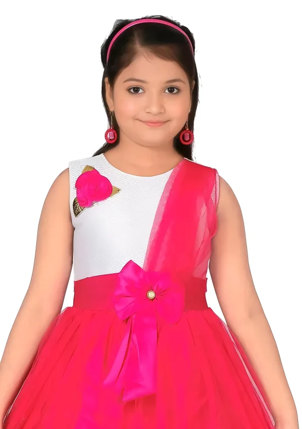 Girls middy/knee length/net fabric