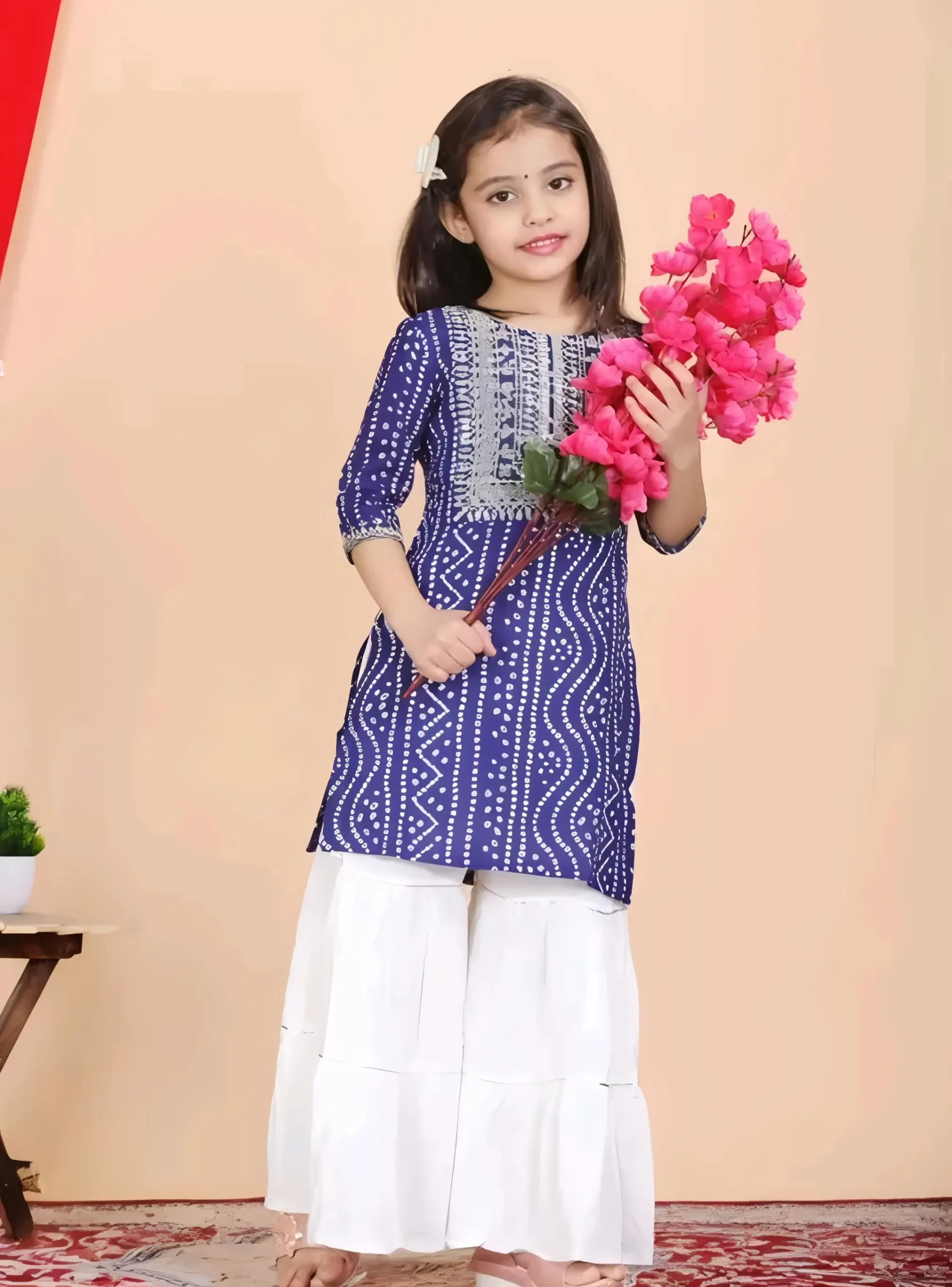 Printed rayon kurta set