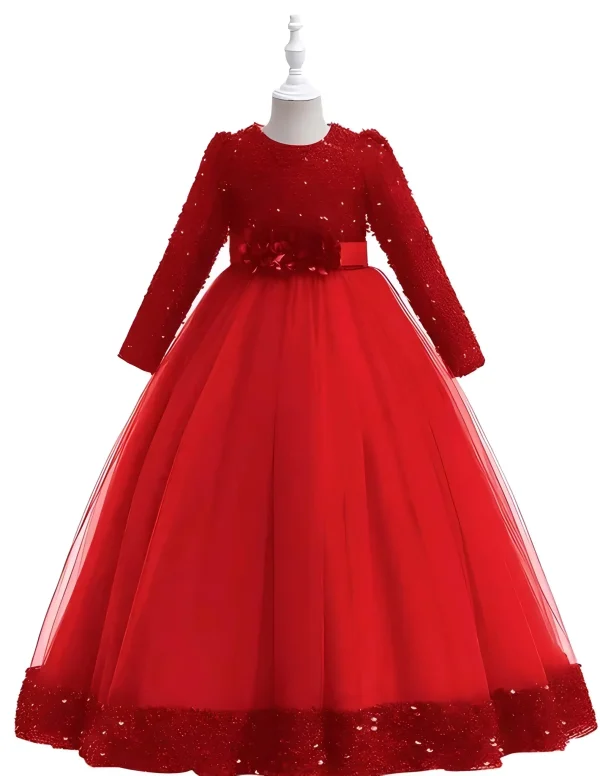 Party wear gown for girls/color red