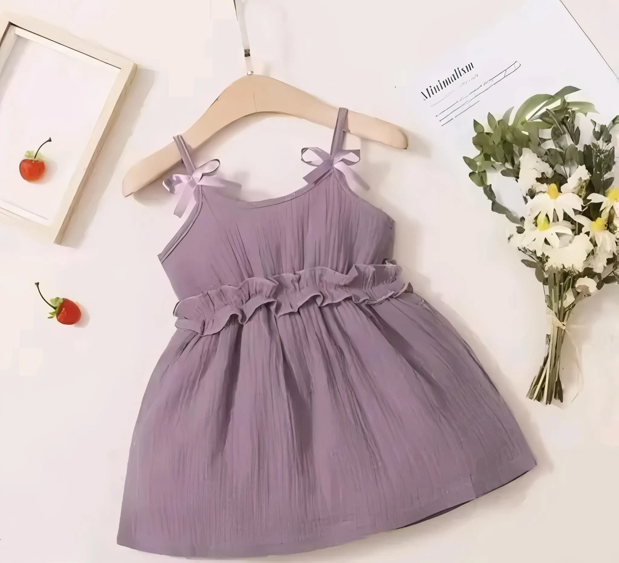 Baby girl dress - Purple, 0-6 Months