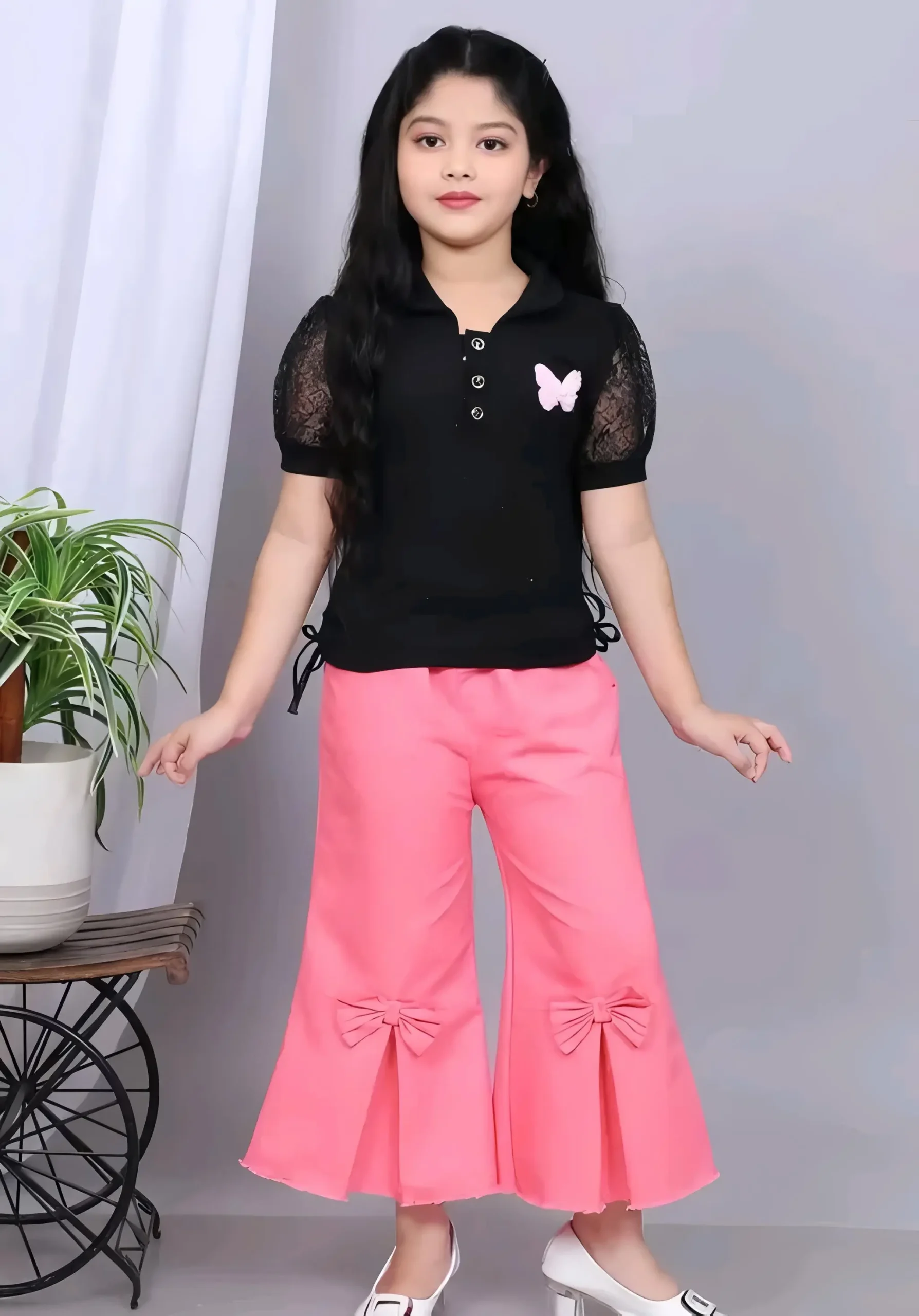 Girls pant top/girls party wear top and pent - Multi-color, 1-2 Years