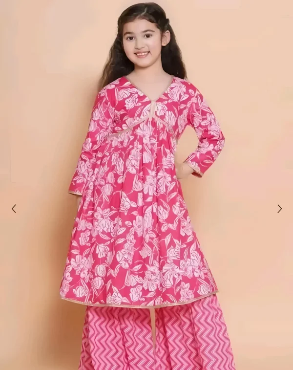 Aliya cut kurti with sharara set