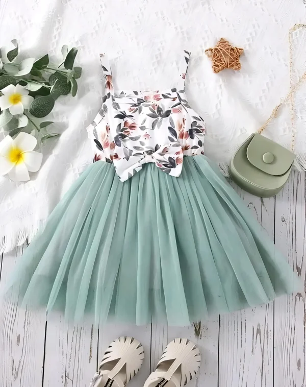 girls net fabric dress/summer wear