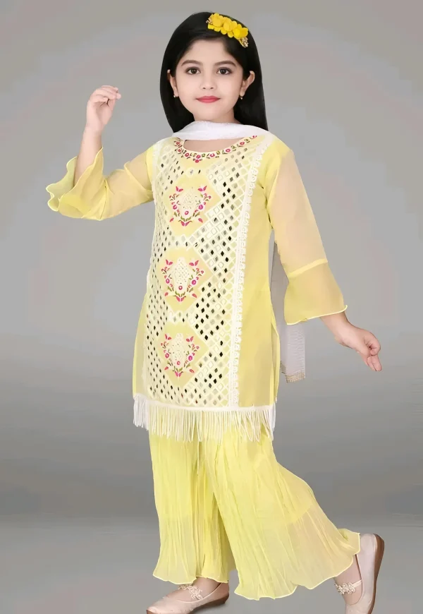Girls plazo and suit set