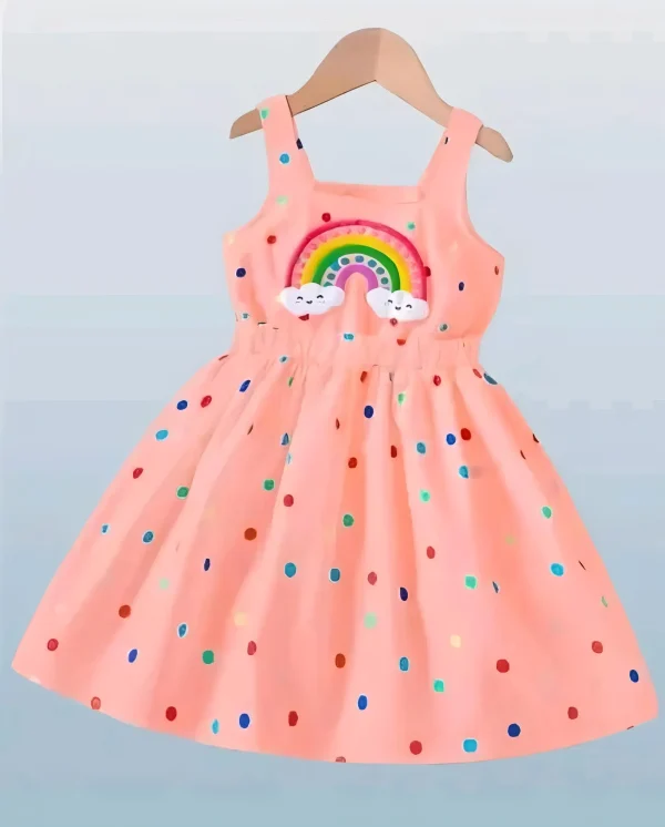 Kids baby frock/fabric cotton/polka dot