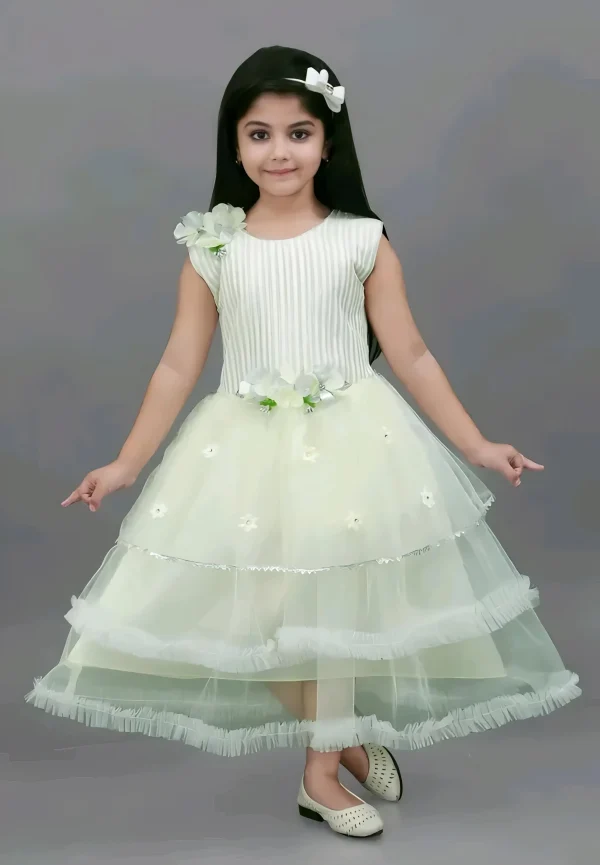 Princess stylish baby girl frock/color green
