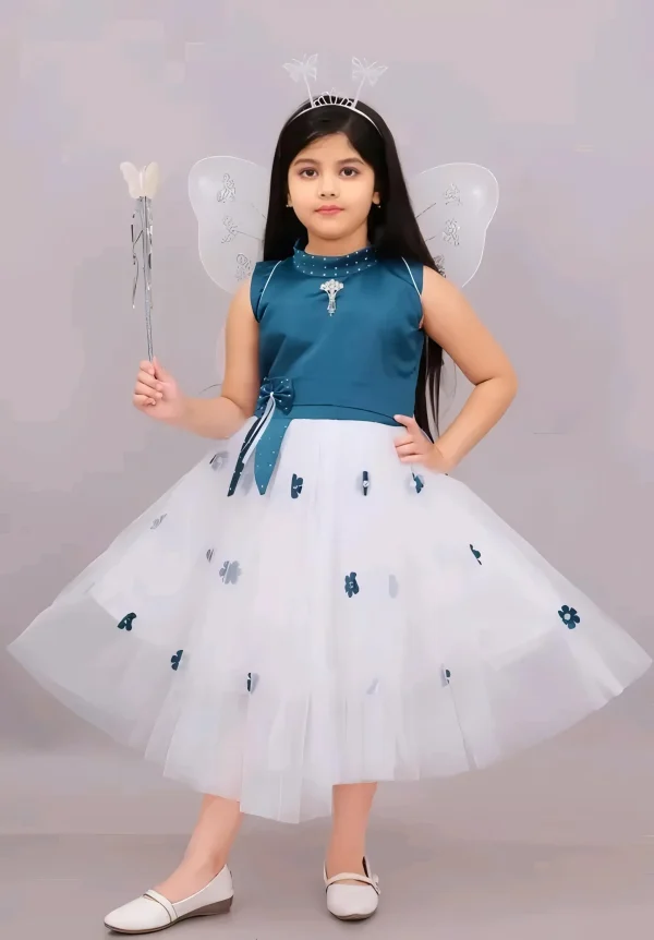 Pari dress/ princess frock color blue