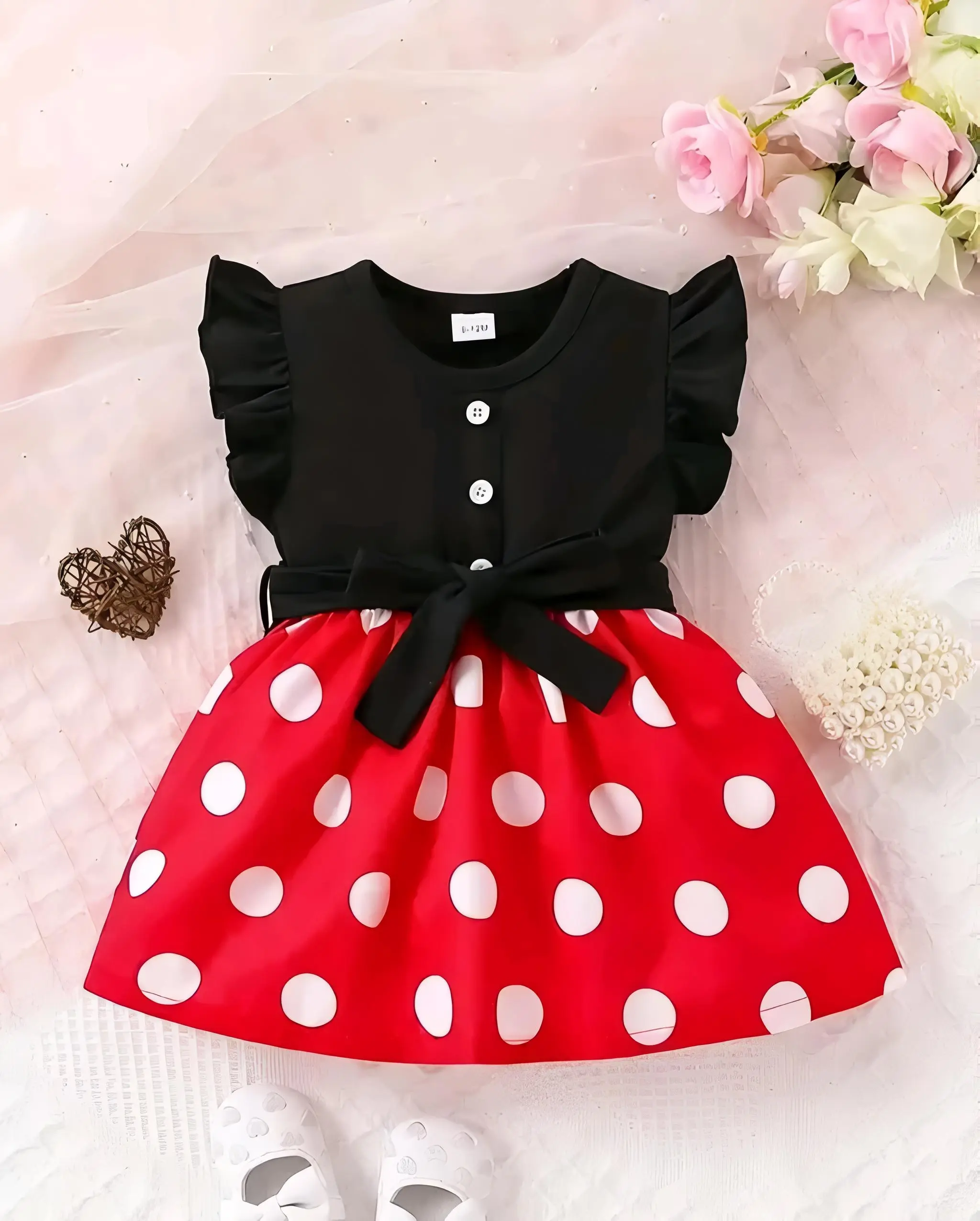 Summer collection polka dot dress - Multi-color, 0-6 Months