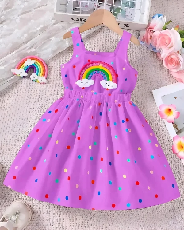 Kids daily wear baby frock/color purple