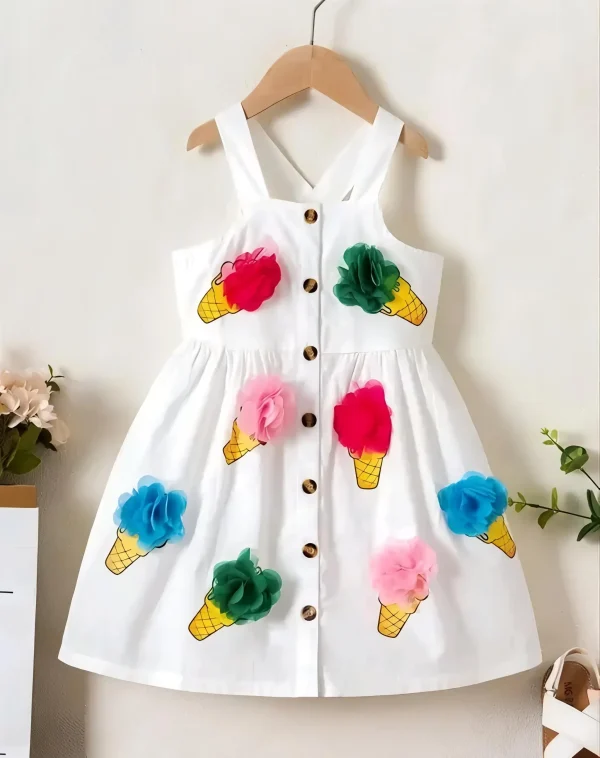 Cotton baby frock/print flower