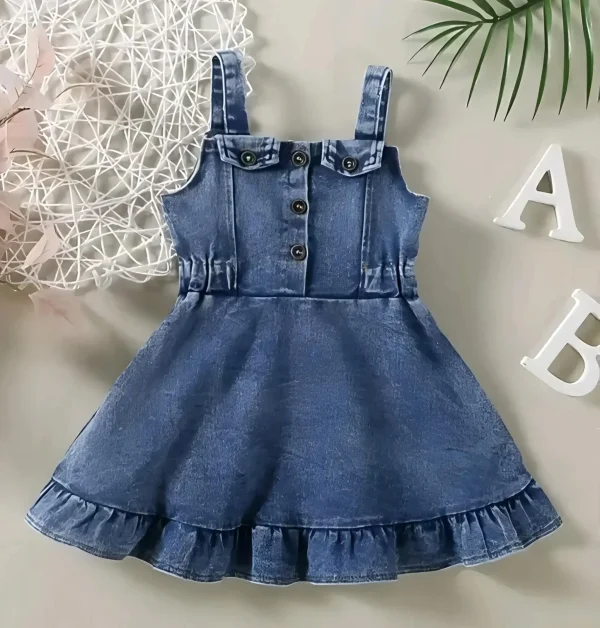 Denim frock for girls