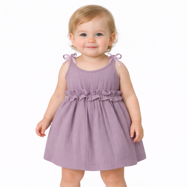 Baby girl dress - Purple, 0-6 Months