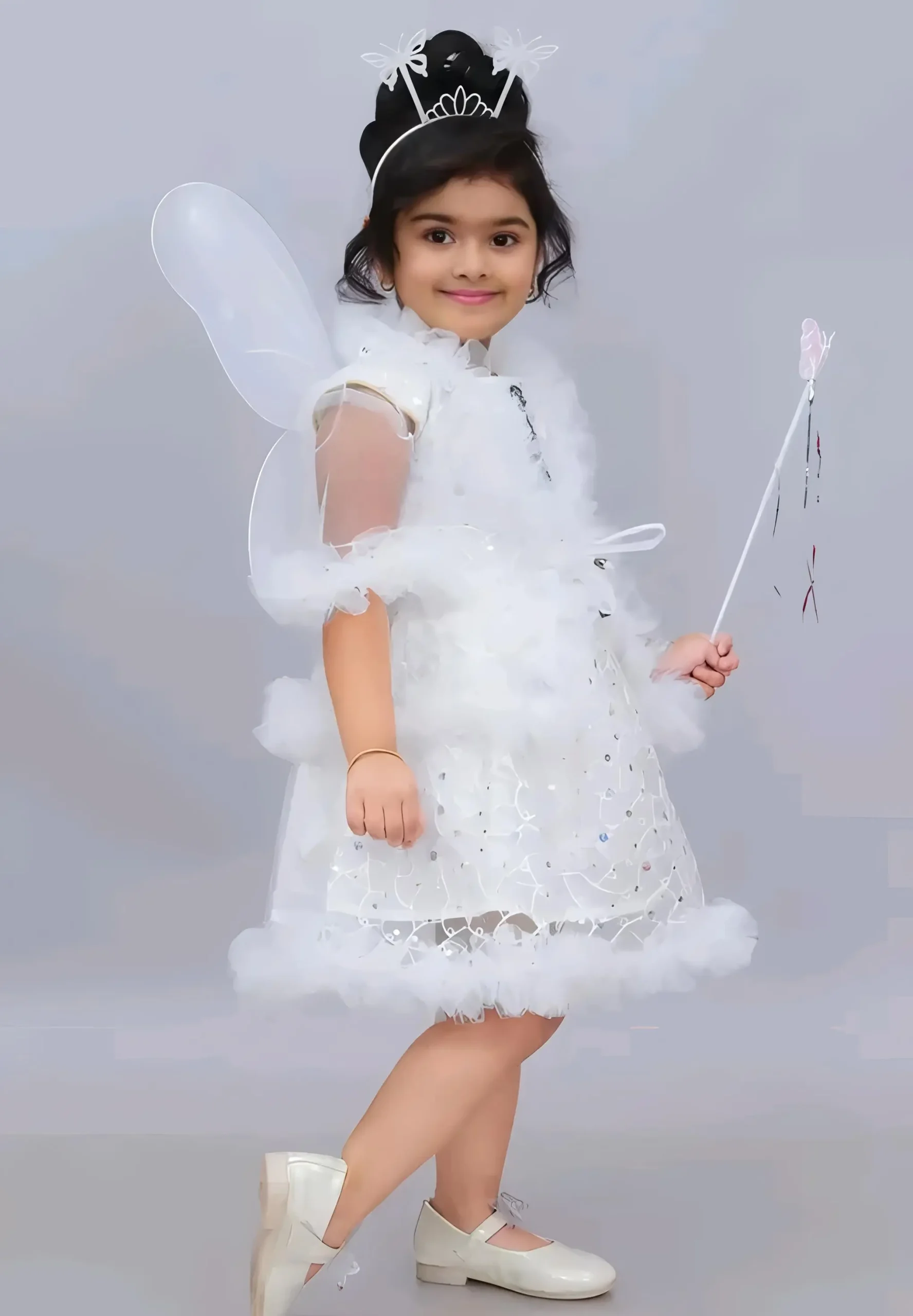 Baby frock/princess dress/color white