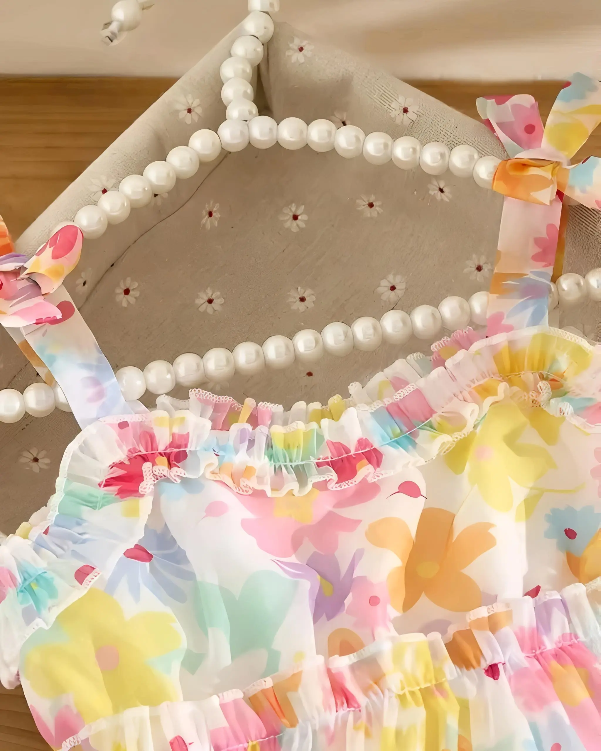 Floral printed stylish new frock for baby girl