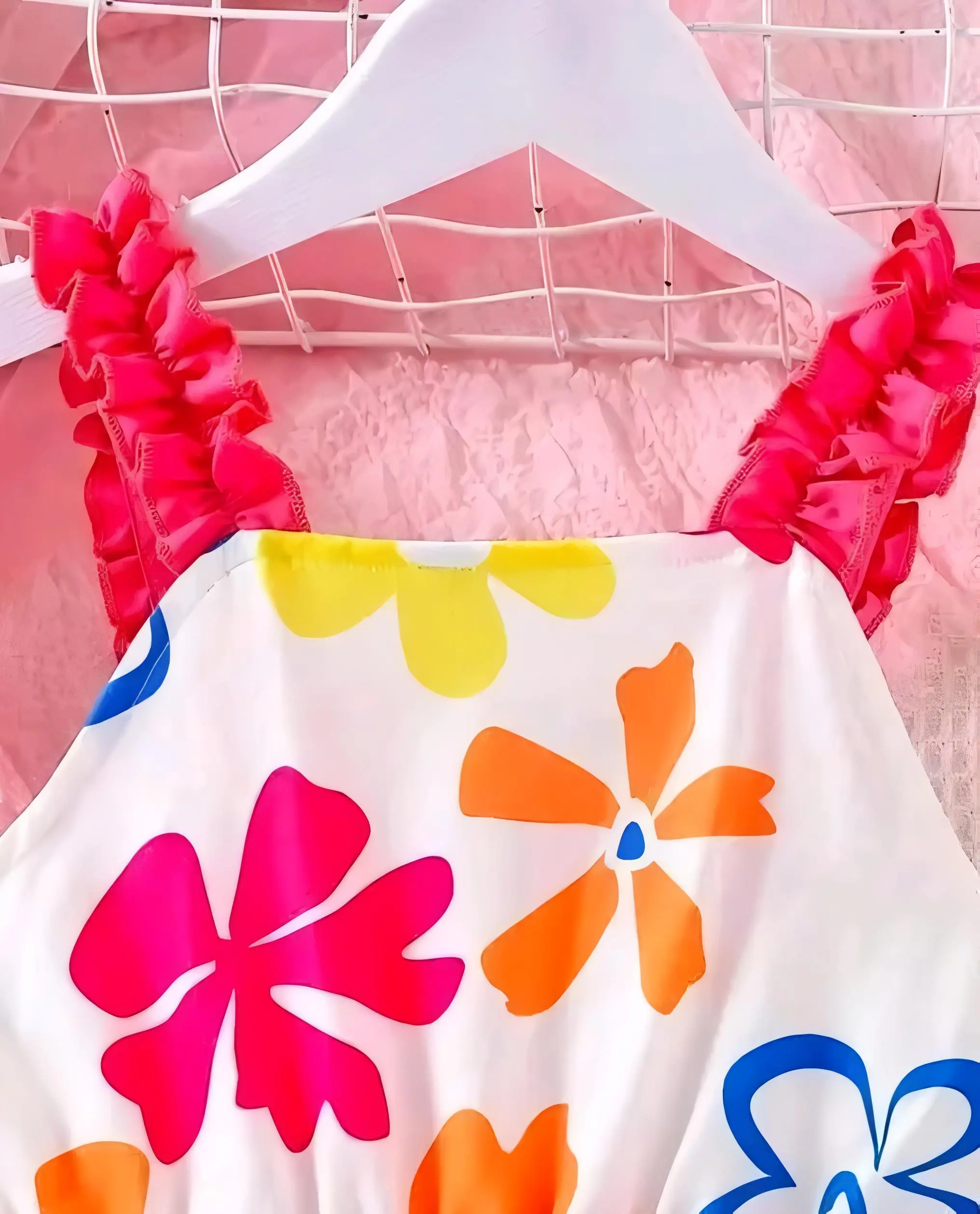 Girls net floral stylish dress