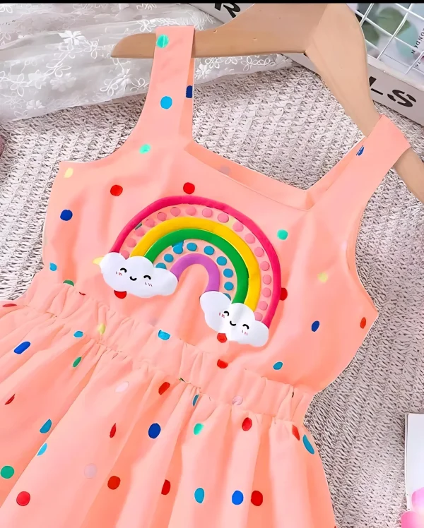 Kids baby frock/fabric cotton/polka dot - Image 2
