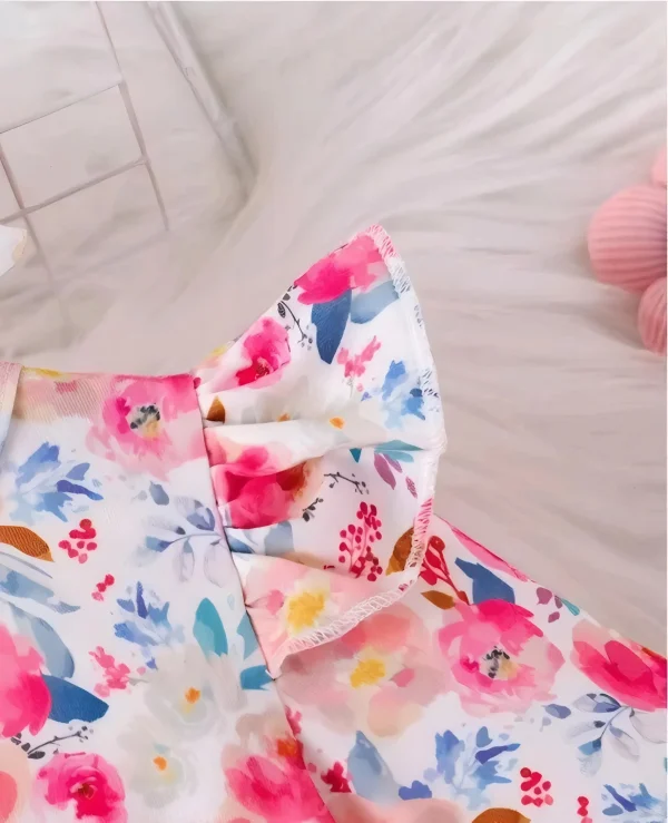 Girls new stylish cotton and net fabric dress - Image 2