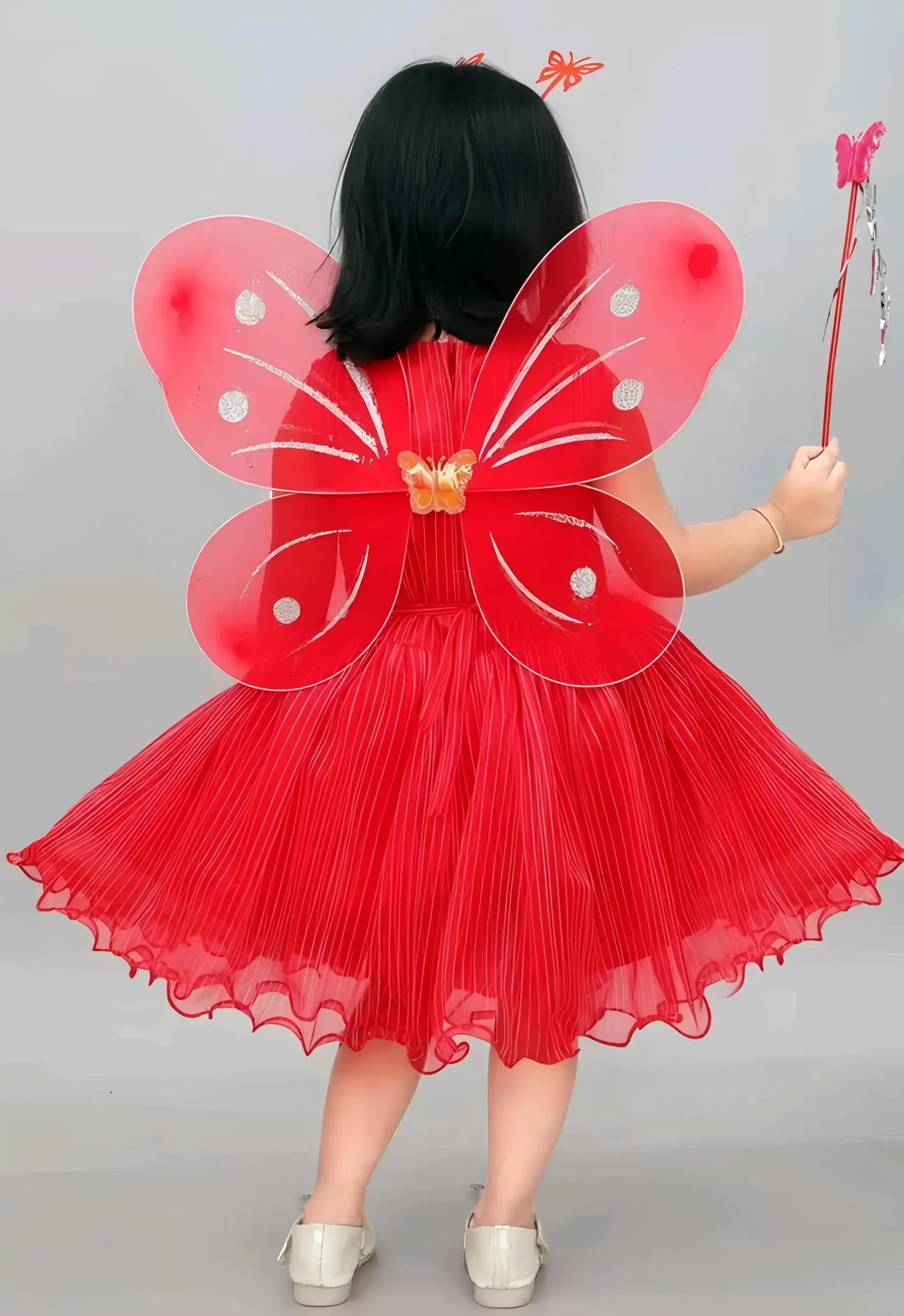 Princess stylish girl frock/color red