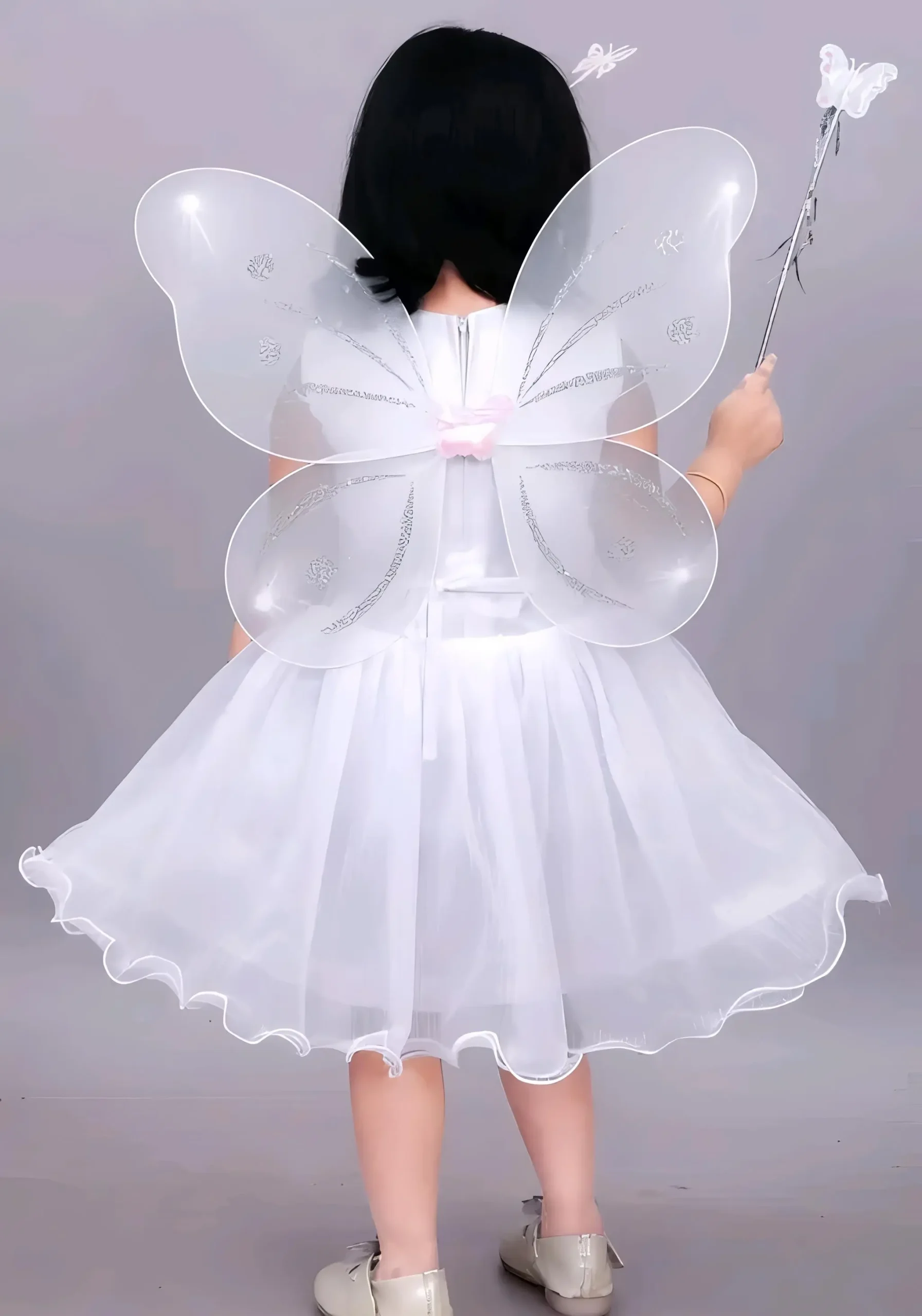 Princess frock/pari frock/color white