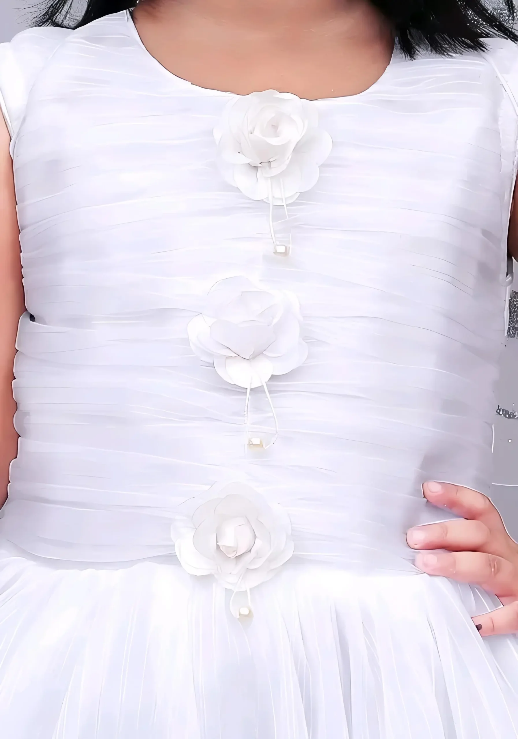 Princess frock/pari frock/color white