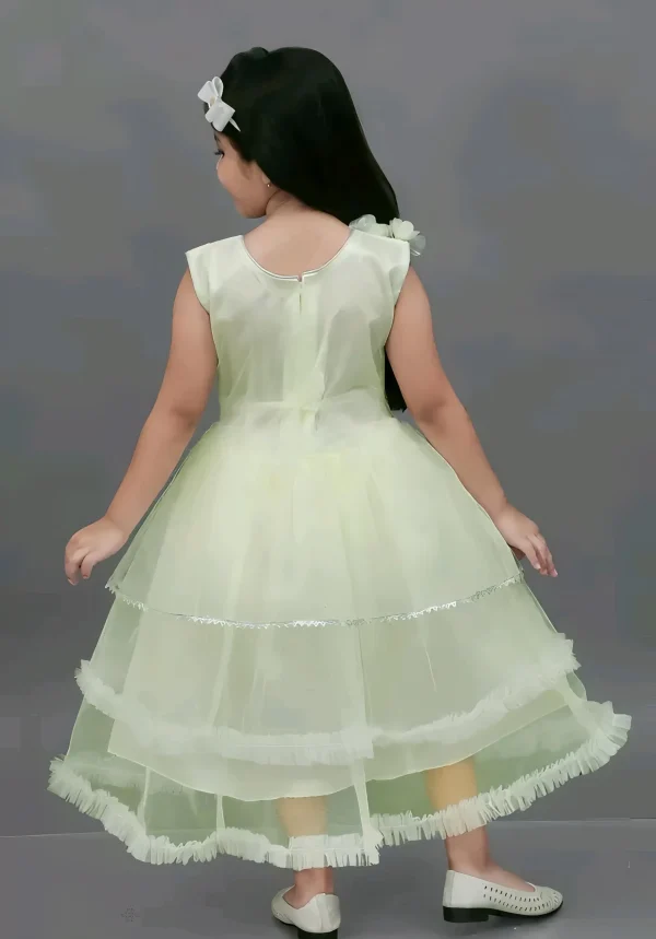Princess stylish baby girl frock/color green - Image 3