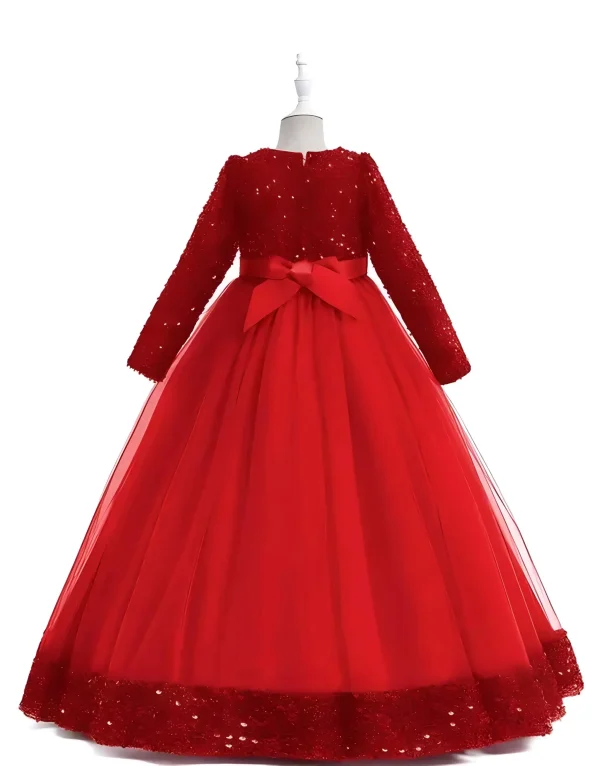 Party wear gown for girls/color mahroon - Image 2