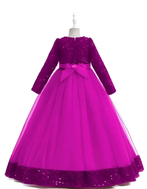 Party wear gown for girls/color pink - Image 2