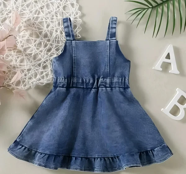 Denim frock for girls - Image 2