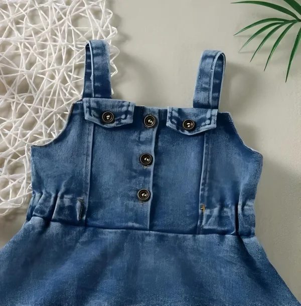 Denim frock for girls - Image 4