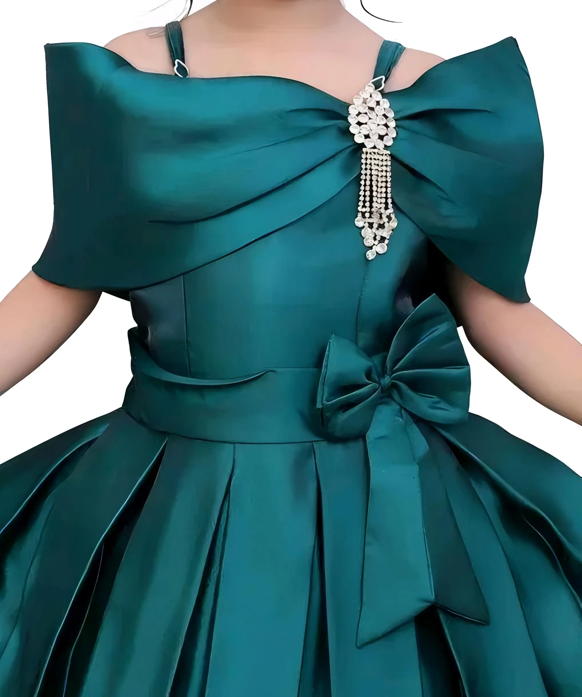 Girls stylish gown/color green
