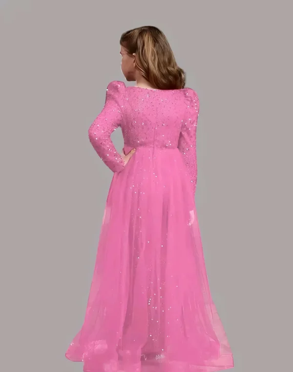 Western dress for girls/color pink - Image 2