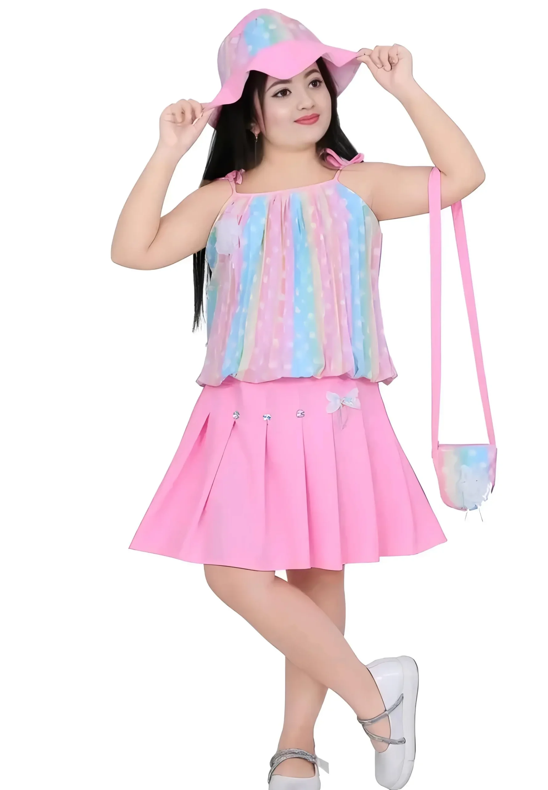 Girls skirt and top - Multi-color, 0-1 Years