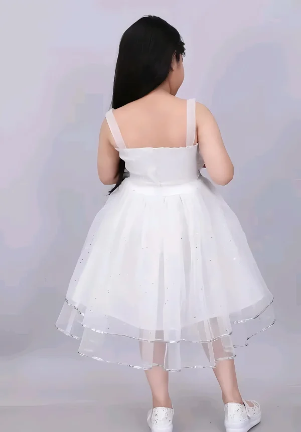 Party wear dress for kids/white frock