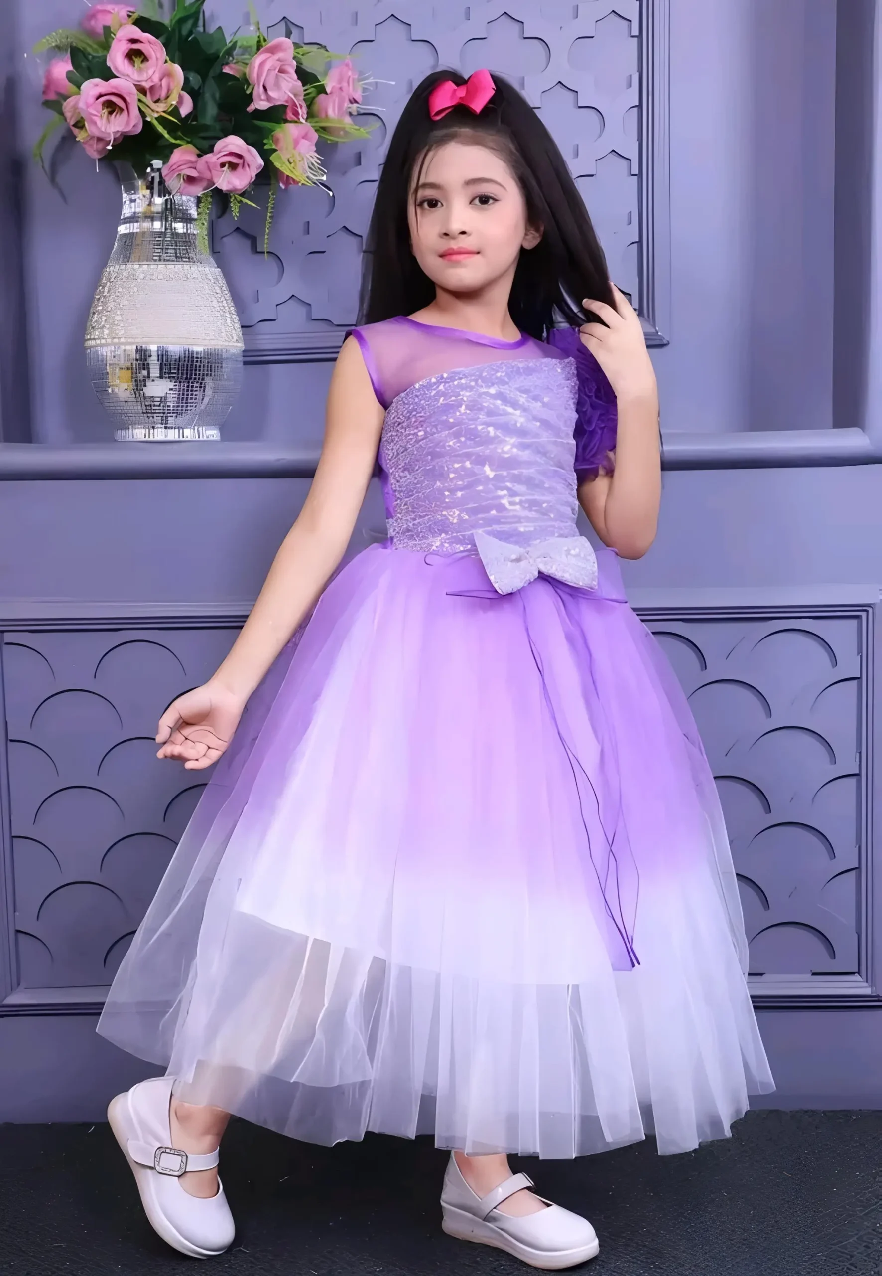 Stylish ruffle frock