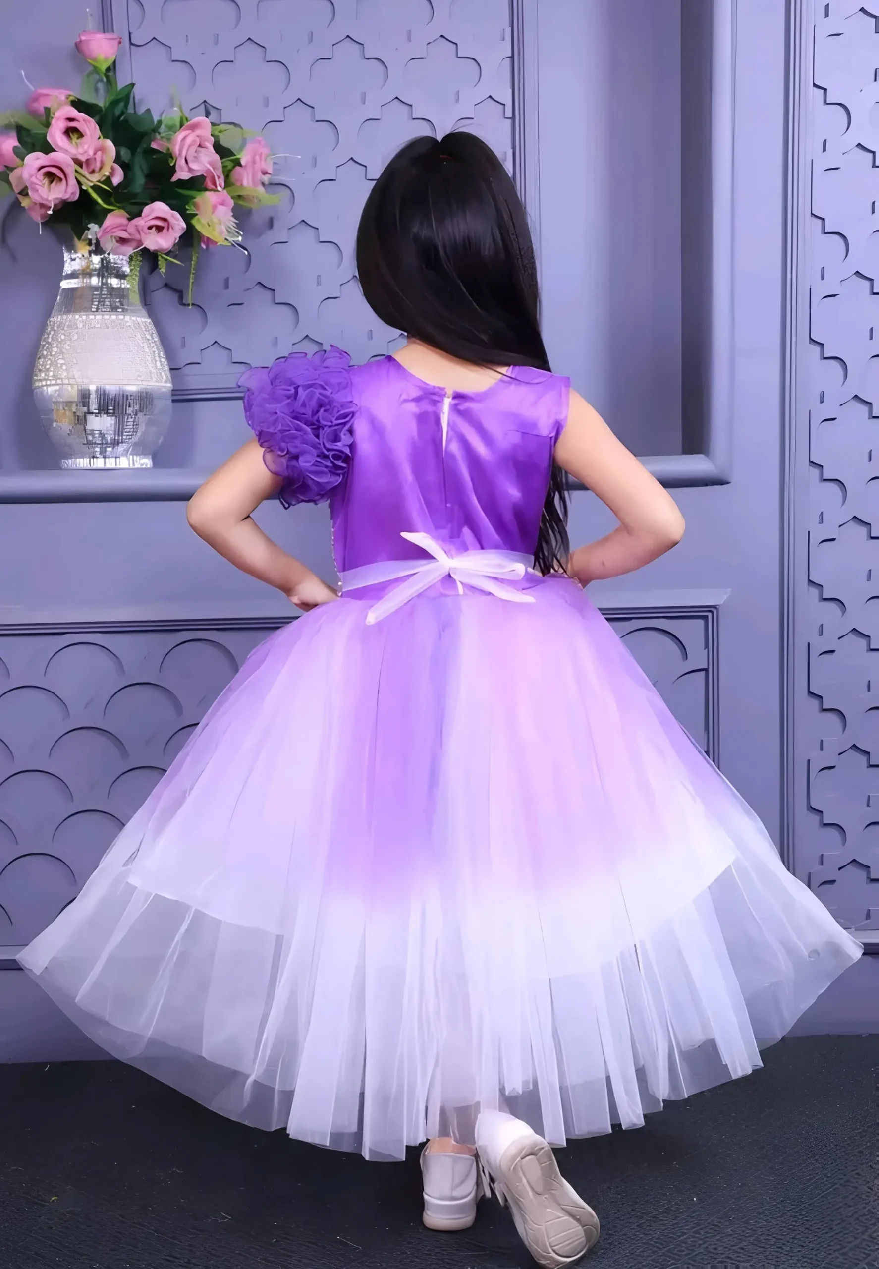 Stylish ruffle frock