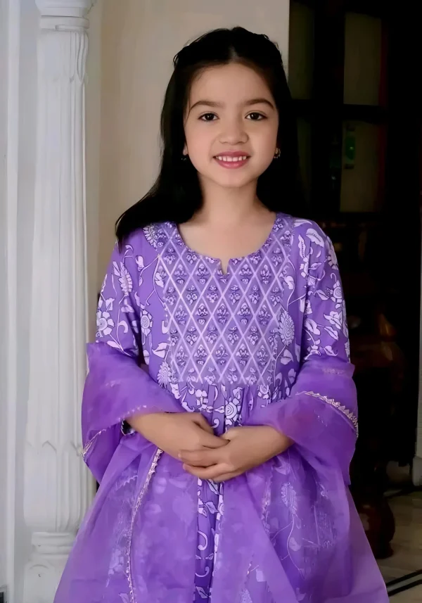 Girls classic kurta and pant set/with duppata - Image 3
