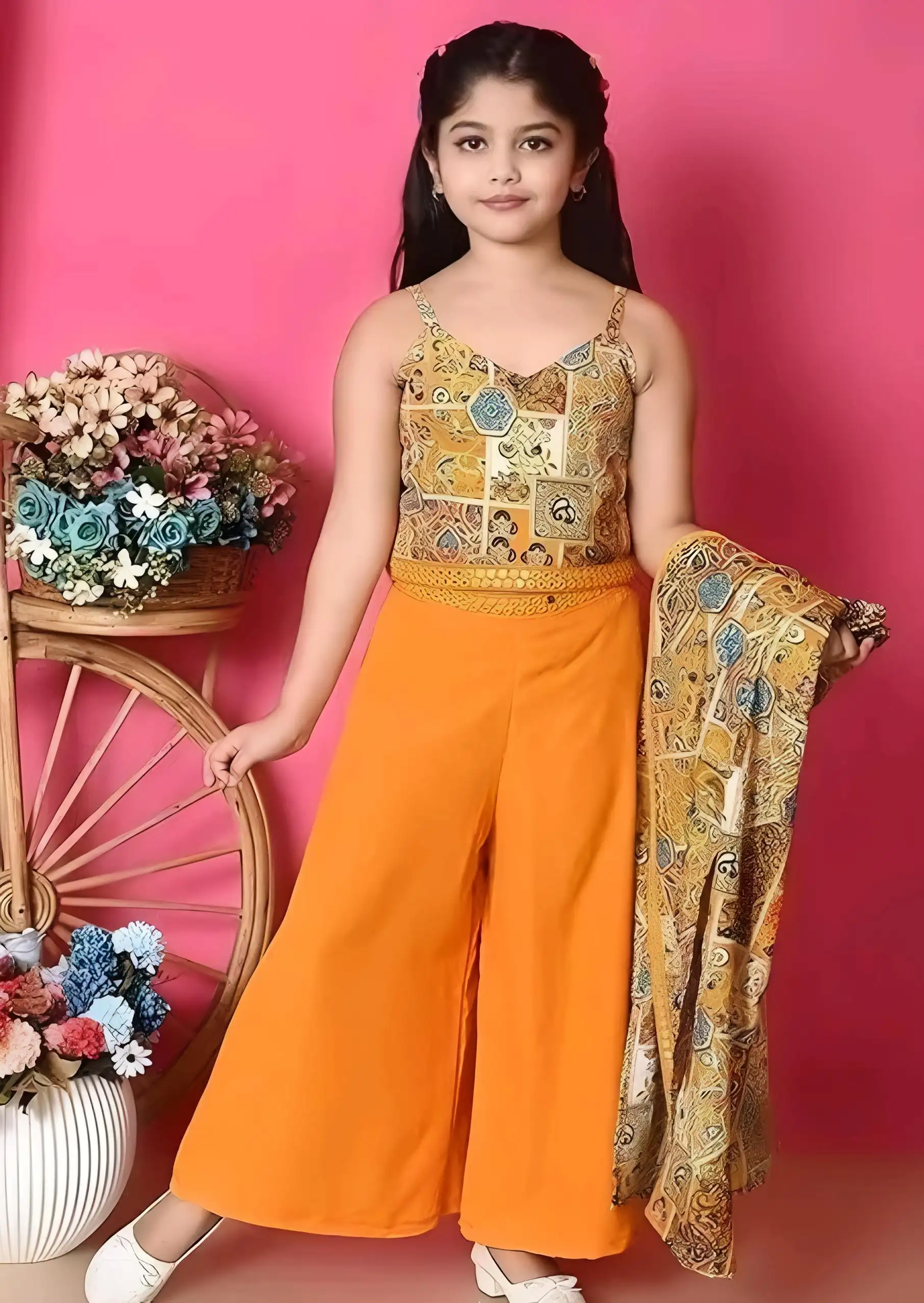 Girls jacket suit with rayon fabric