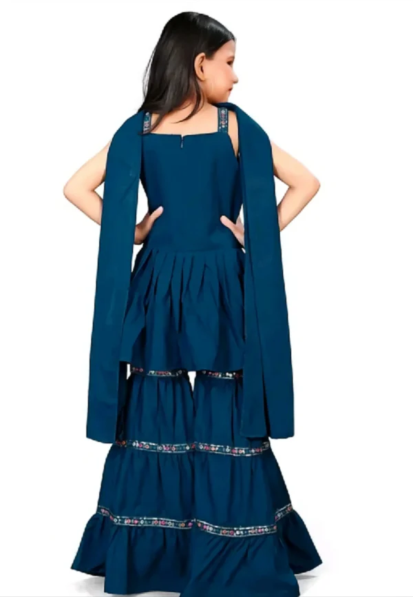 Beautiful embroidered kurta &sharara set