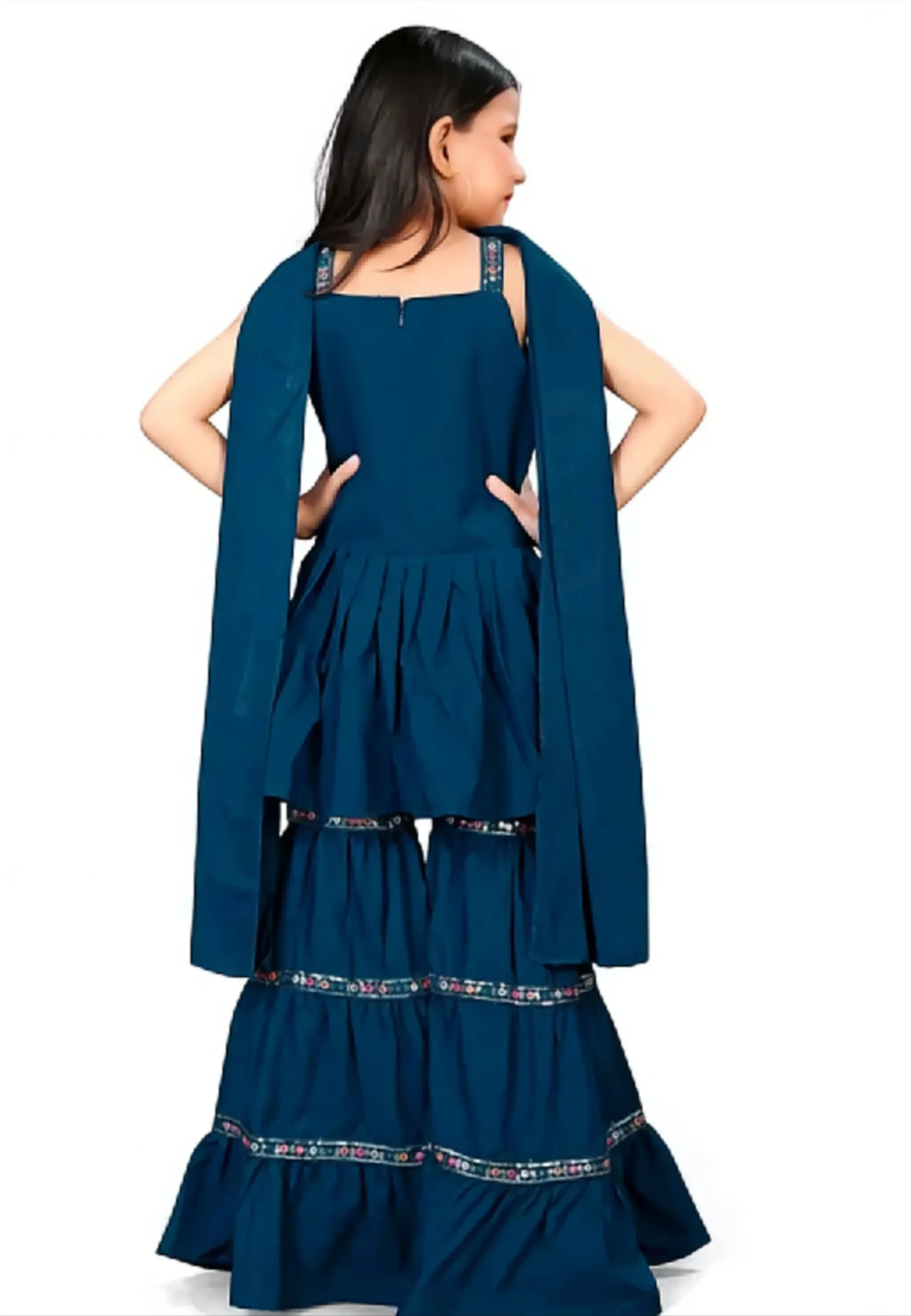 Beautiful embroidered kurta &sharara set